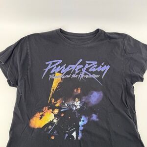 Prince Purple Rain Graphic T-Shirt The Revolution Album Cover Black Large